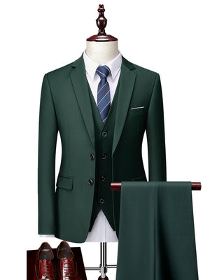 Slim-fit Business Suit Set 3-piece Sets