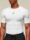 GYMSHARK Sports Fitness Running Printed Tight T-shirts