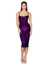 Sequined Backless Halter Dress