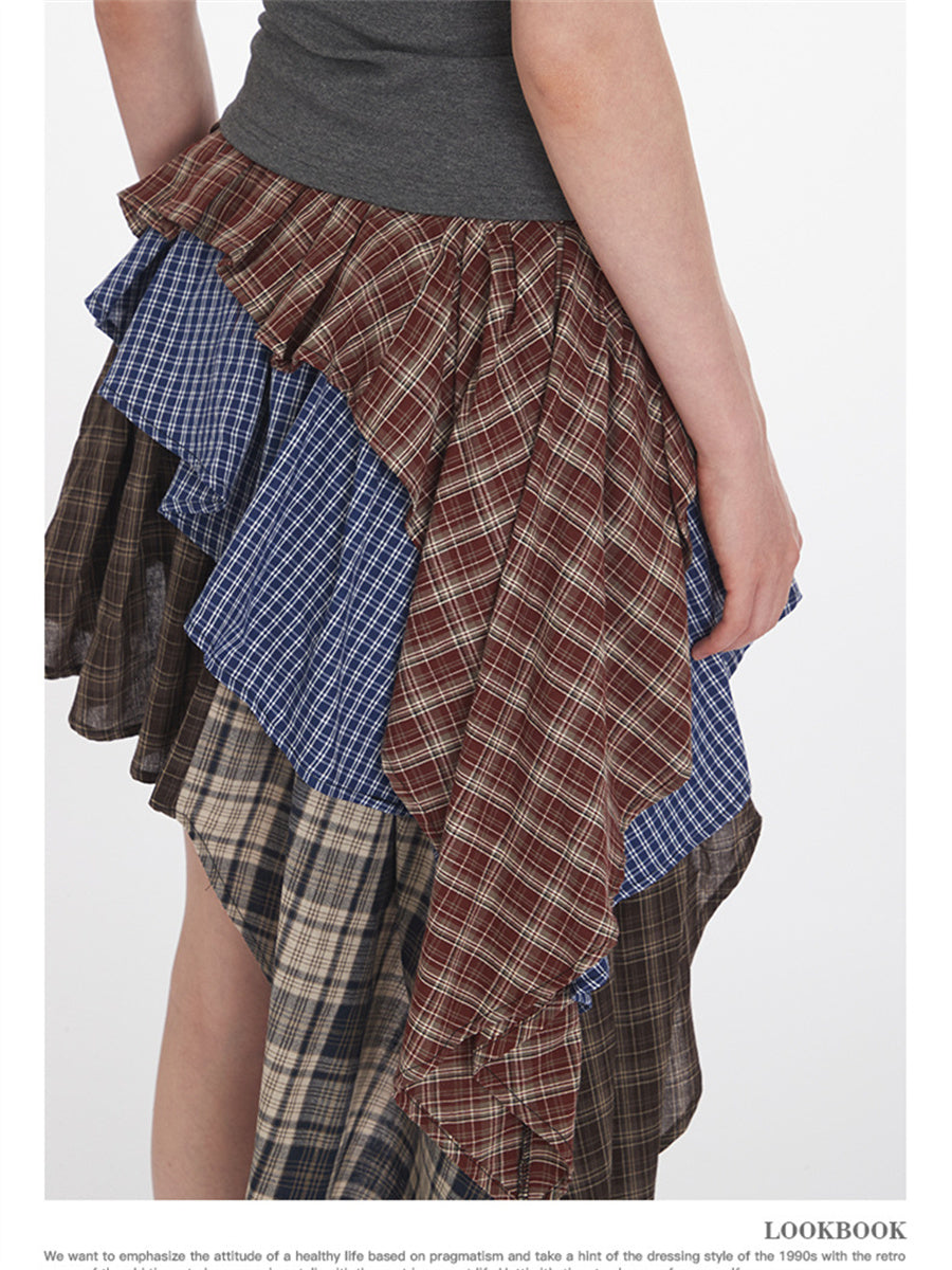 Liber Summer Women's Plaid Skirts