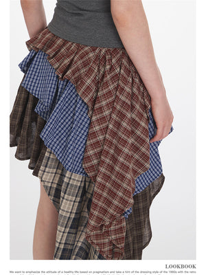Liber Summer Women's Plaid Skirts