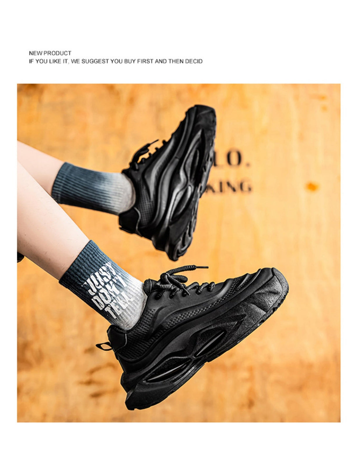 Liber Four Seasons Colorblock Thick-soled Men's Casual Sports Shoes