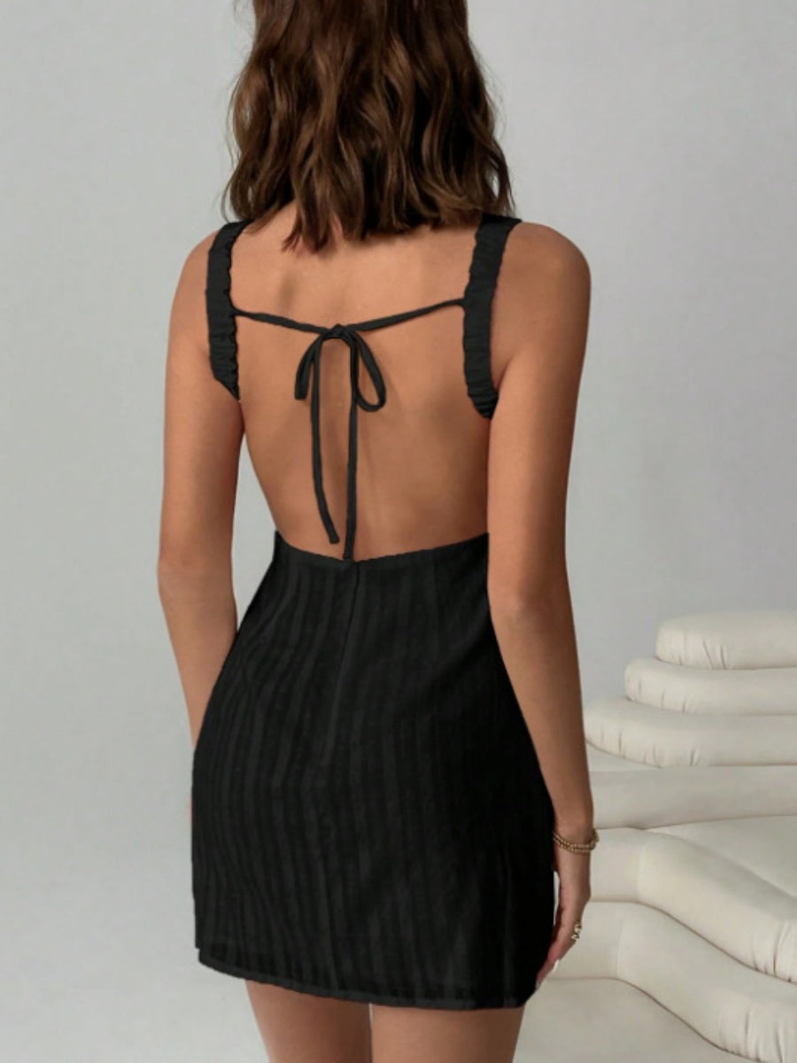 Casual Tie-back Sleeveless Mini&Short Dresses