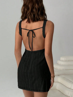 Casual Tie-back Sleeveless Mini&Short Dresses