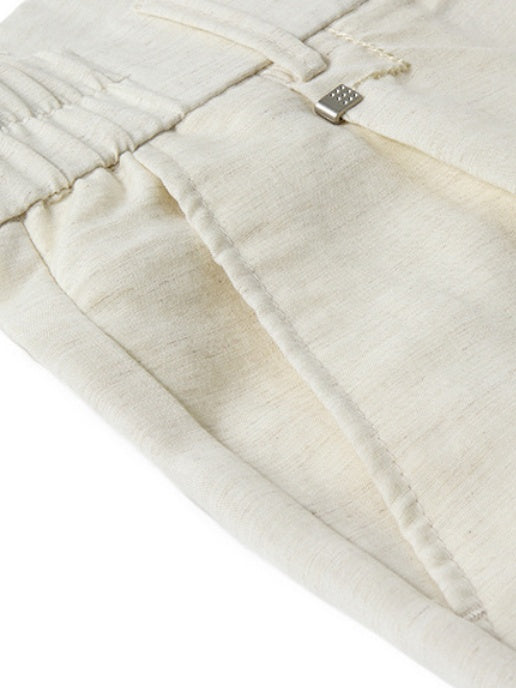 Linen Blend Cooling Sensation Breathable Anti-wrinkle Straight-fit Pants