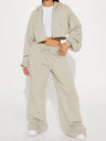 Long-sleeved Athletic Casual Sweatshirt Set