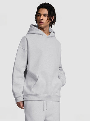 Solid Color All-match Plush Loose Hooded Hoodie Set