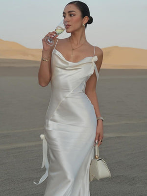 Sexy Suspenders Backless Formal Dress Long Dress