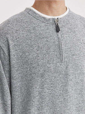 Half Zipper Layered-look T-shirts
