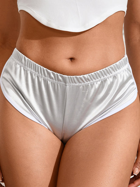 Color Blocking Exercise Yoga Fitness Elastic And Sexy Shorts