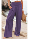 Cotton Blend Wide Leg Pocket Hit Pants
