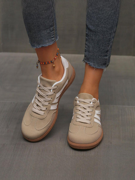 Retro Color-blocked German Training Shoes And Sneakers