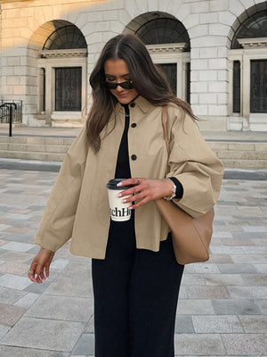 Liber Autumn Women's Trench Coats Solid Color Jackets