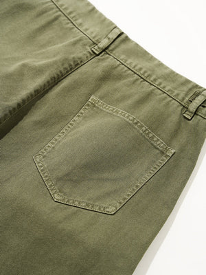 Liber Autumn Neutral wear Solid Color Cargo Trousers