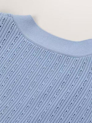 Waist Flared Sleeves Knitted Top Fishtail Skirt Workplace 2-piece Sets