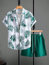 Plant Printed Hawaii Beach Set 2-piece Sets