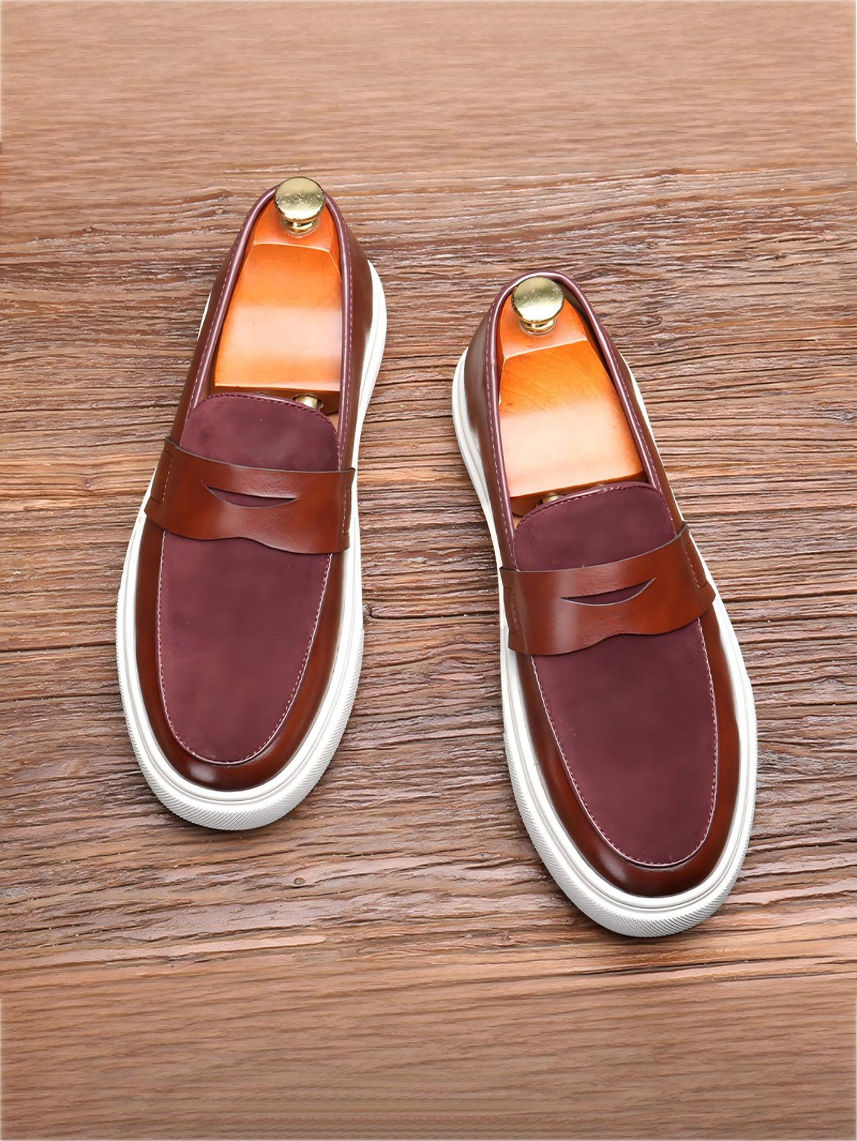 Spliced Slip-on Loafers