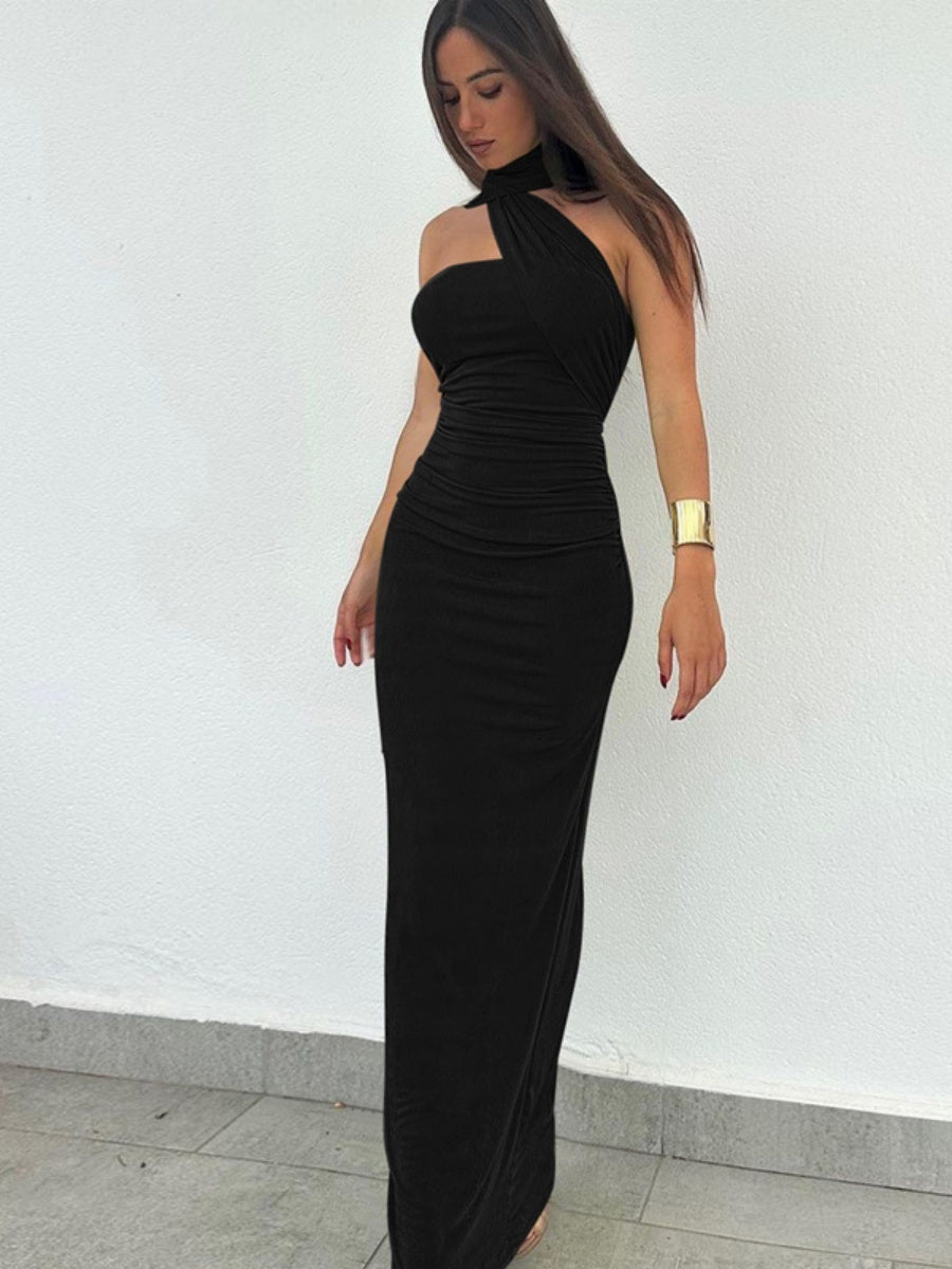 Sexy Tube Top Sleeveless Slim Fit Ribbon Maxi Dresses