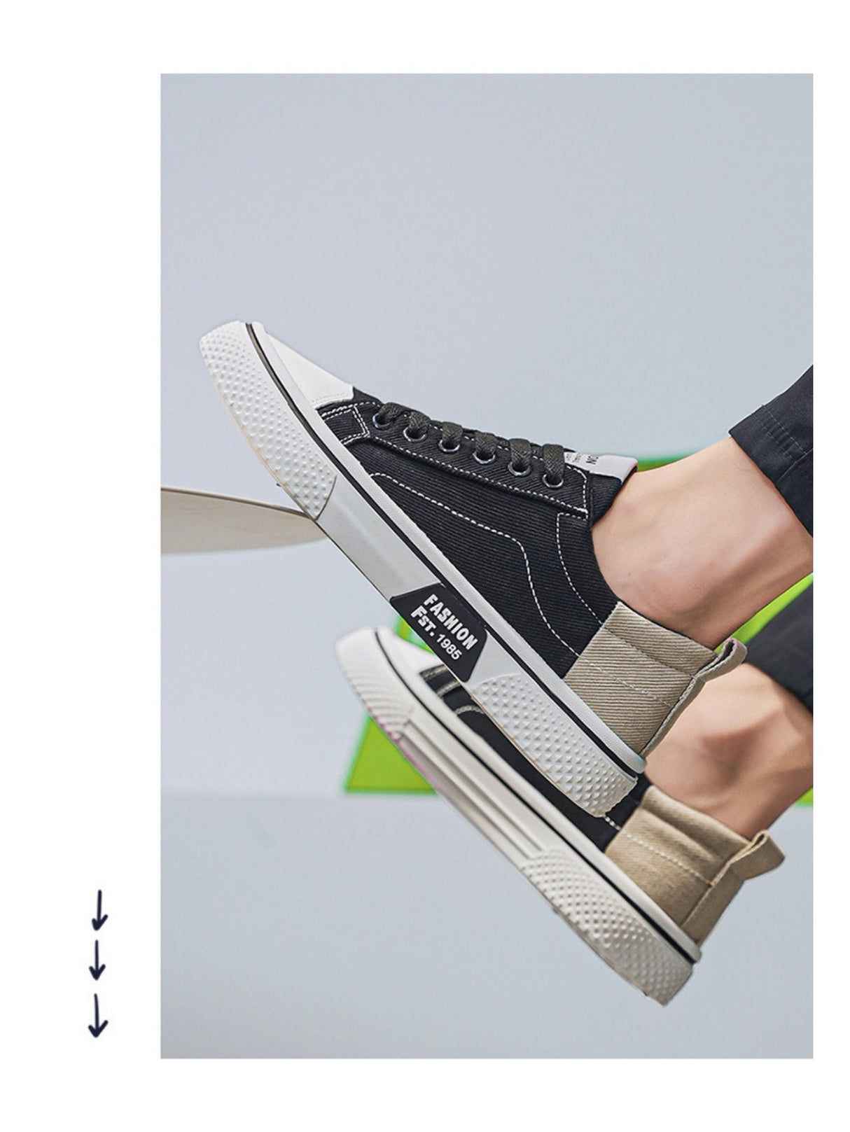 Liber Four Seasons Colorblock Canvas Men's Casual Sports Shoes