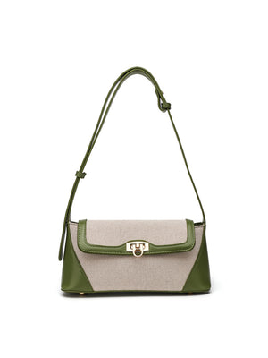 Color-blocked Casual Commuter Versatile Retro Shoulder Bag