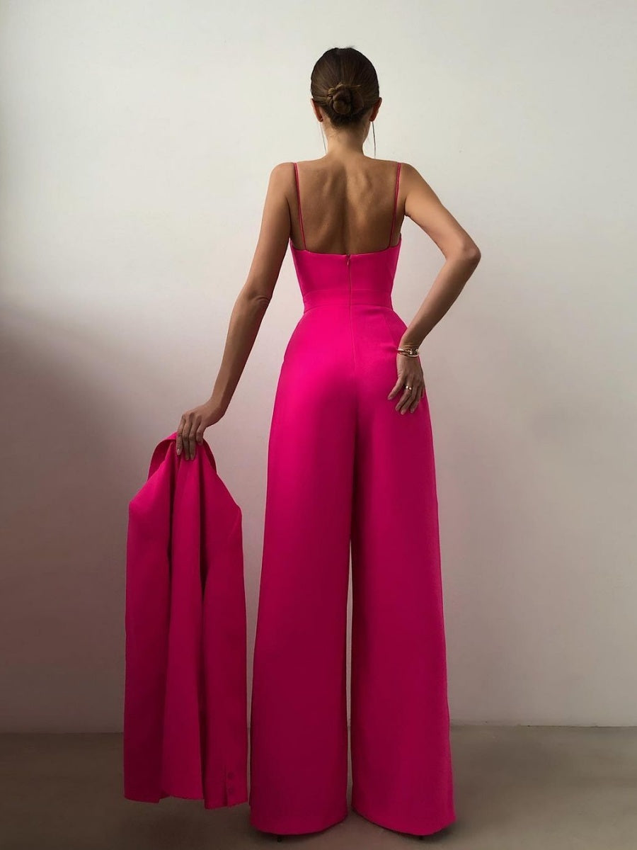 Camisoles Waist Straight-fit Jumpsuits
