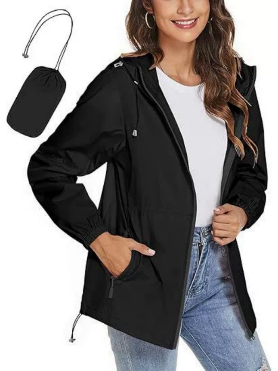 Hooded Waterproof Light Portable Raincoat Windproof Windbreaker