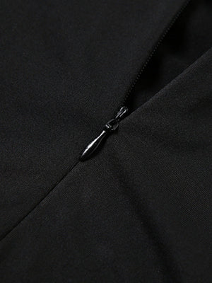 Pleated Sexy Slim Long Sleeve Solid Color Simple Temperament Hip Long Dress