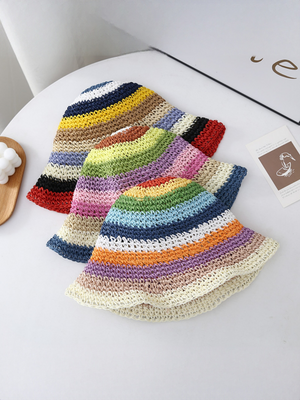 Rainbow Woven Straw Hat