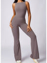 Backless Wide-leg High Elastic Waist Slimming And Shaping Yoga Fitness Outdoor Jumpsuits/pants