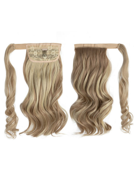 Long, Wavy, Natural Curl Wig With Wrap-around Design