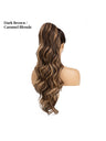 Water Ripple Drawstring Style High-temperature Synthetic Fiber Long Curly Hair