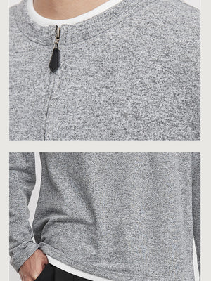 Half Zipper Layered-look T-shirts