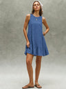 Ruffled Sleeveless Casual Short Dress