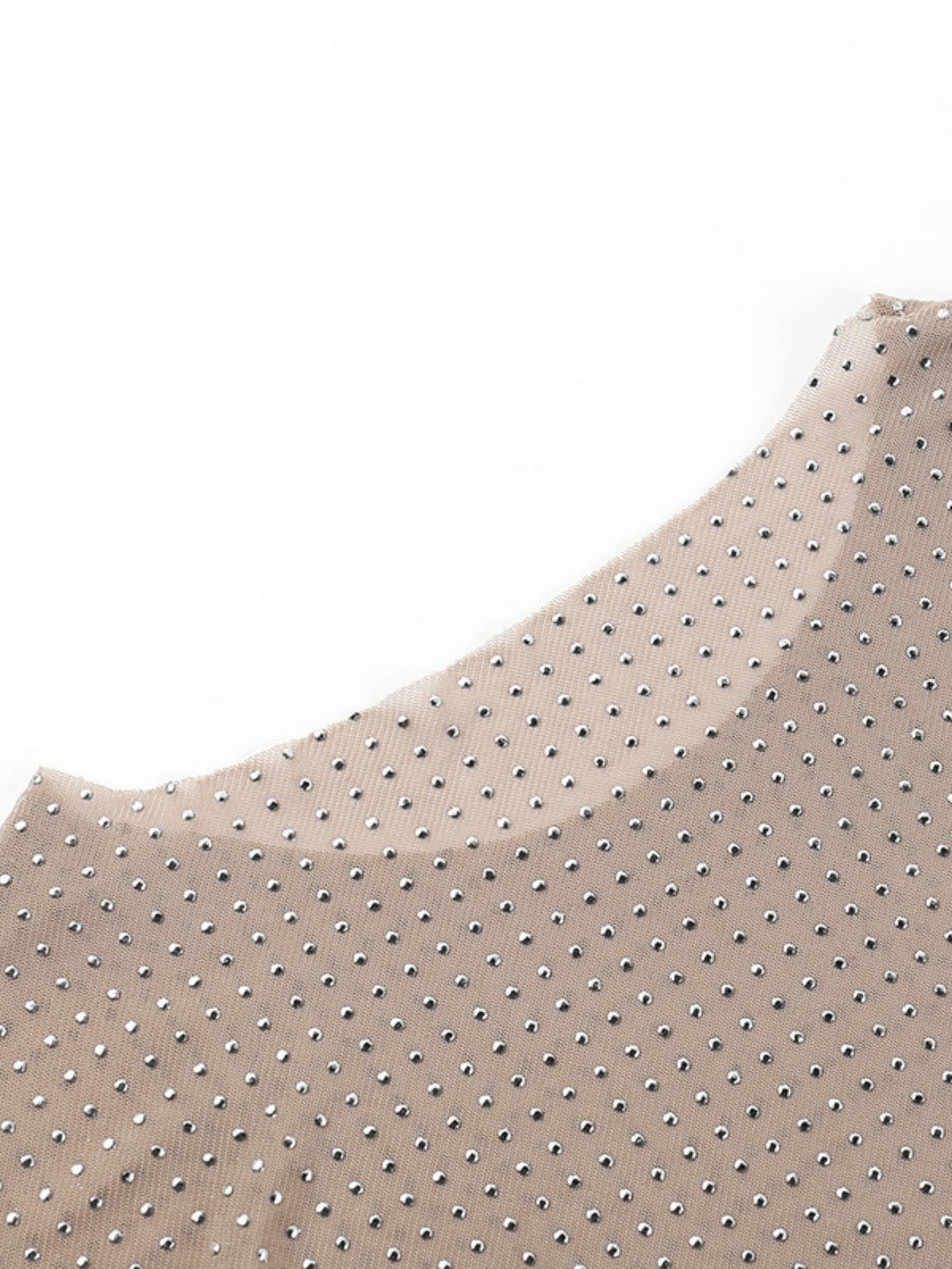 Crew Neck Hot Diamond Fine Flash Long Sleeve T-shirts