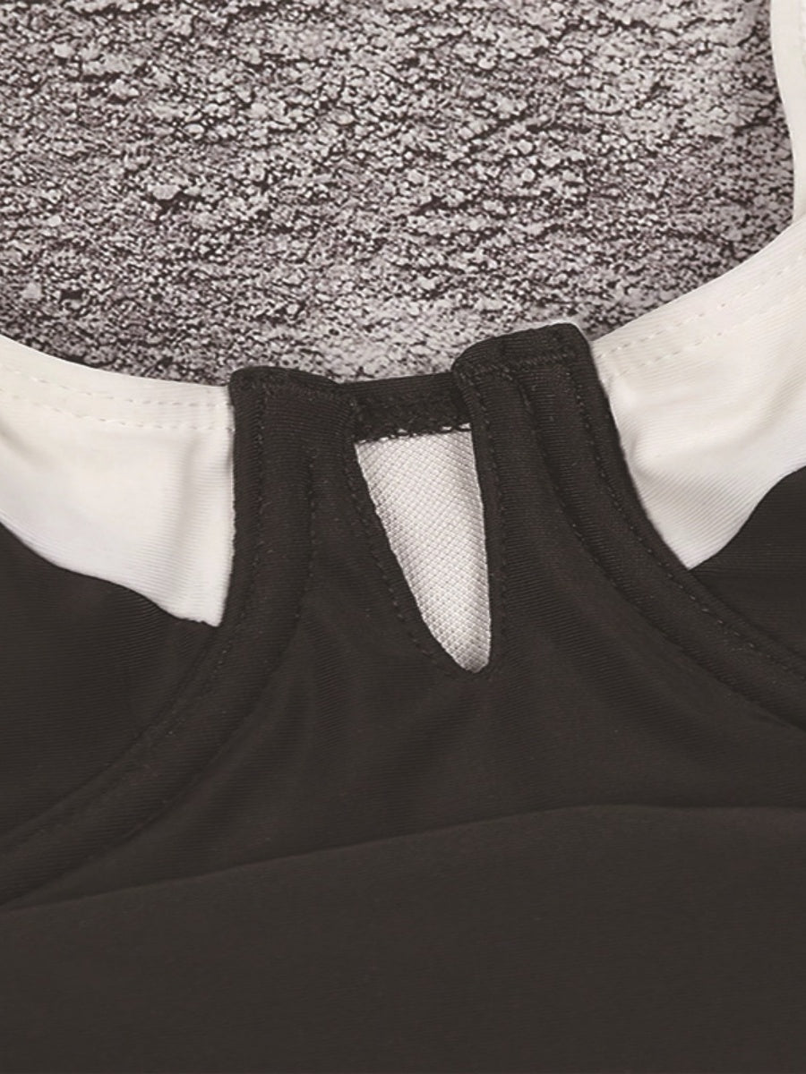 Black And White Contrast One-pieces