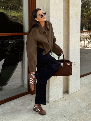 Brown Zip-Front Jacket