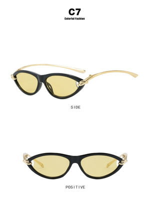 Cat-eye Knot Oval Sunglasses