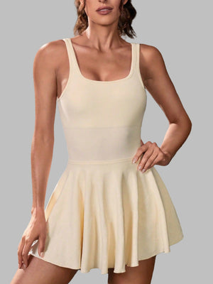 Tennis Skirt Cross Straps Anti-exposure Fitness Yoga Clothes Mini&Short Dresses