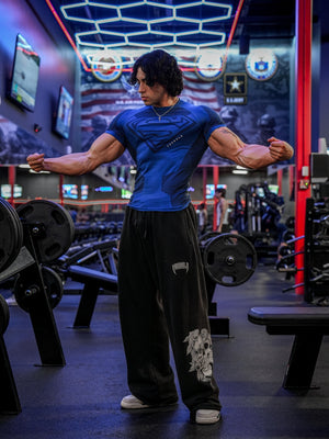 YOUNGAL Fitness Sports Quick-drying Breathable Tight T-shirts