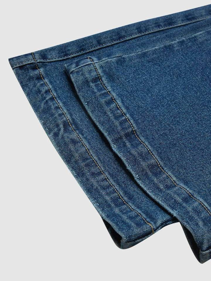 Liber Winter Women's Old, Wash water, Pleats Jeans