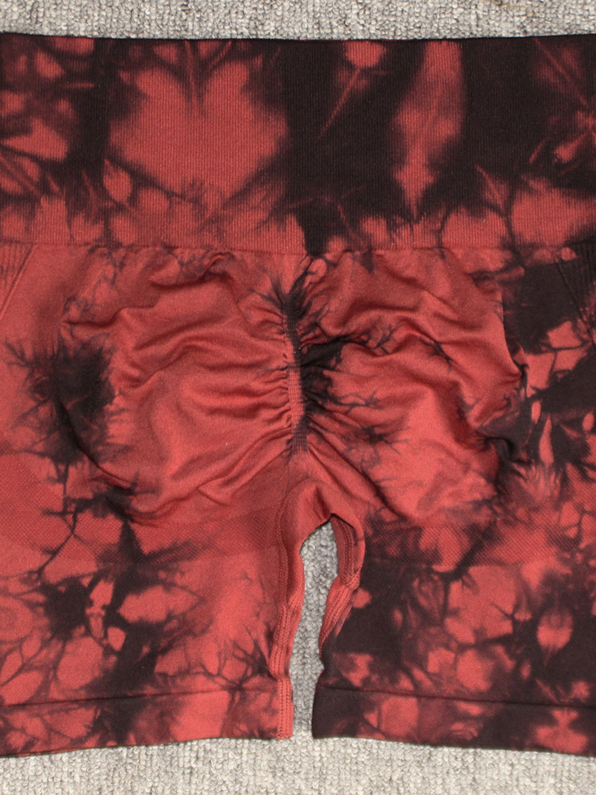Seamless Tie-dye High-waisted, Tummy-flattening, And Butt-lifting Yoga Shorts