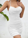Sexy Short Dress With Ruffled Shoulder Straps