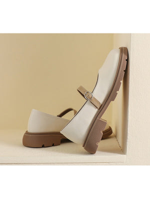 Liber Spring and Autumn Colorblock Women's Mary Jane Shoes