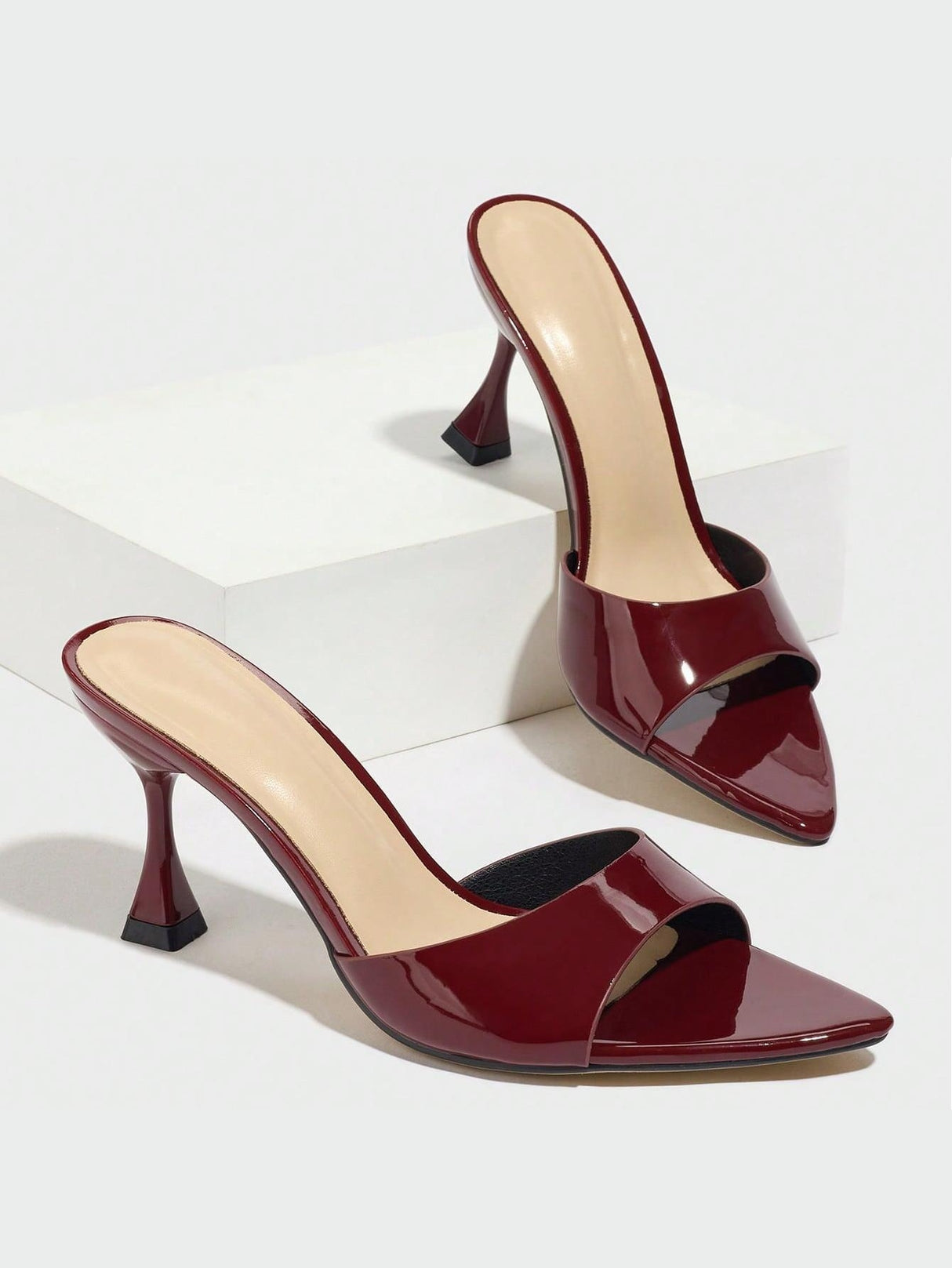 Embossed High-heeled Sandals