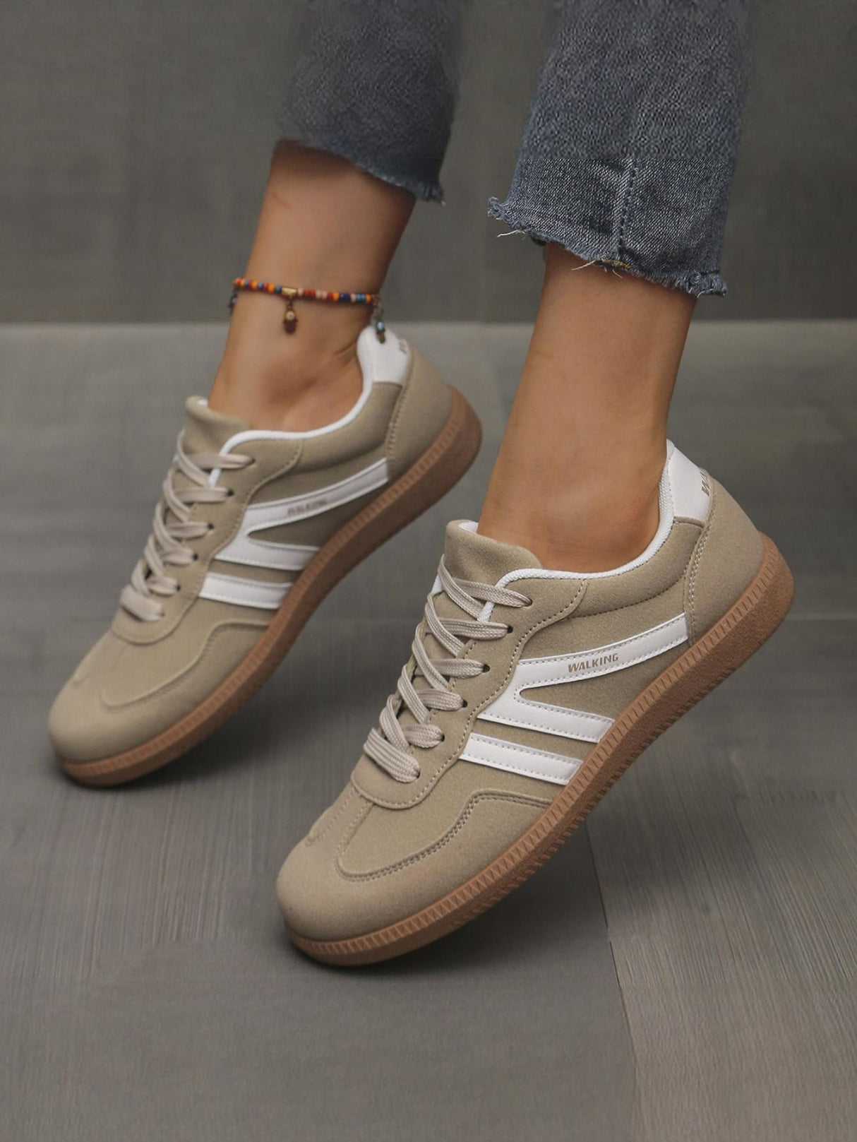 Retro Color-blocked German Training Shoes And Sneakers