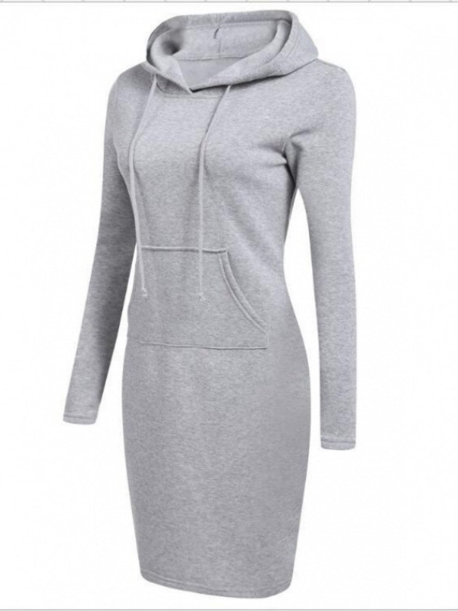 Long Bodycon Long Sleeve Dress Hoodies