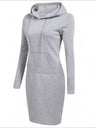 Long Bodycon Long Sleeve Dress Hoodies