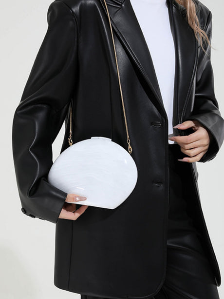Mirrored Acrylic Evening Fashion Shoulder/Crossbody Bag