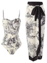 One-piece Swimsuit, Tight-fitting And Slimming, Retro-style Strappy