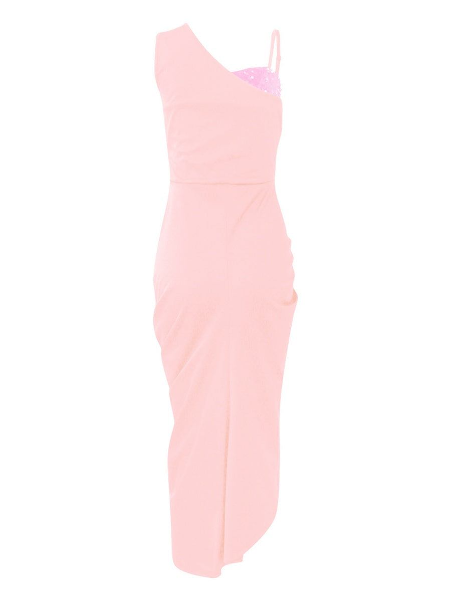 Sequins Slits Splicing Formal Dress Mini&Short Dresses